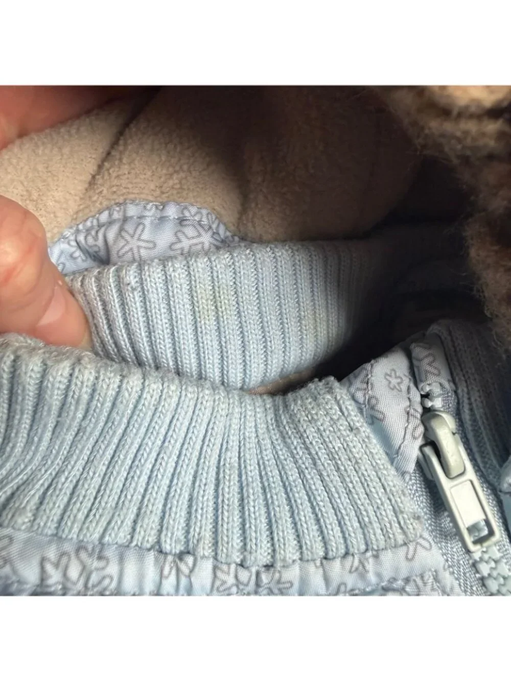 H&M Snowflake Hooded Zip Jacket Fur
